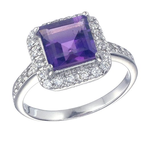 Sterling Silver Amethyst Ring (1.50 CT) Jewelry
