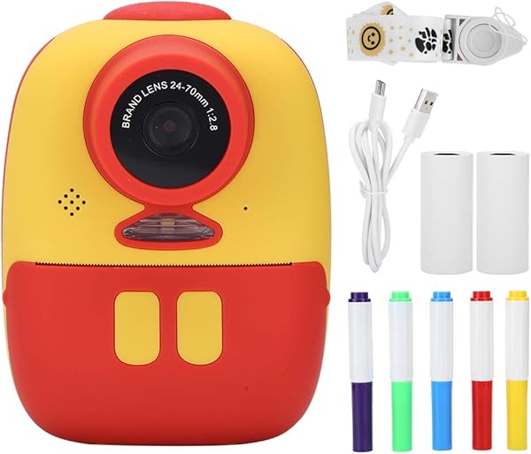 Vbestlife Cute Mini Kid Print CameraShoot And Print Immediately 2 0in Multifunction Dual Lens Children CameraFor Kids StudentsMaximum Support 32GB1000mAh