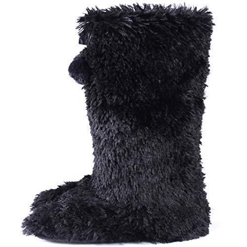 tall fuzzy slipper boots