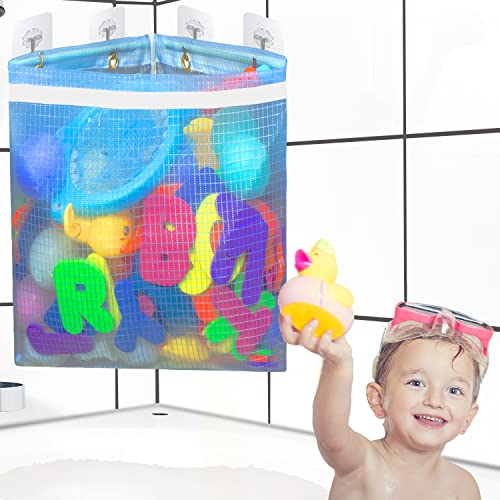 𝐕𝐈𝐍𝐉𝐎𝐄 𝐁𝐚𝐭𝐡 Toy Corner Storage , Hanging Bath Toy Storage for Baby Toys