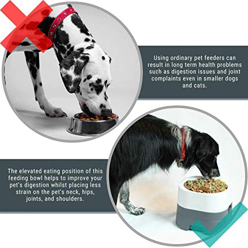 PET WEIGHTER Elevated Dog Bowls for Large Dogs and Cats, Heavy Dog Bowl