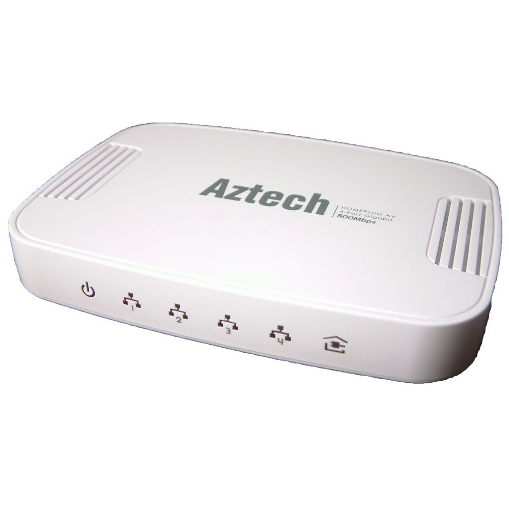 Aztech Desktop 500AV HomePlug AV 4-Port Ethernet Adapter
