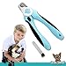 Dog Nail Clippers and Trimmer with Safety Guard to Avoid Over-Cutting Nails & Free Nail File - Razor Sharp Blades - Sturdy Non Slip Handles - for Safe, Professional at Home Grooming