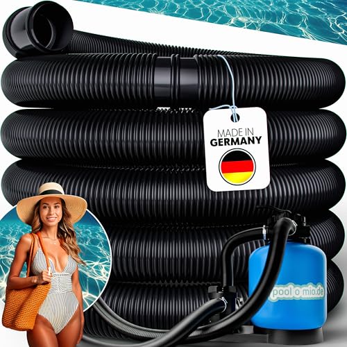 poolomio® Solarschlauch 32mm Durchmesser als Poolheizung I Poolschlauch für Solarheizungen, Solarmatten & Wärmepumpen I UV & Chlorwasser-beständiger S
