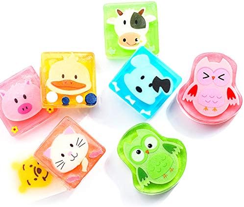 KunmniZ 1 Pc Kids Cartoon Animal Handmade Soap Natural Essential Oil Skin Cleansing Random Color