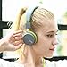 Kanen I39 Headphones On ear Foldable Noise Isolating Headsets with Mic and Remote for Kids Adults （Green）