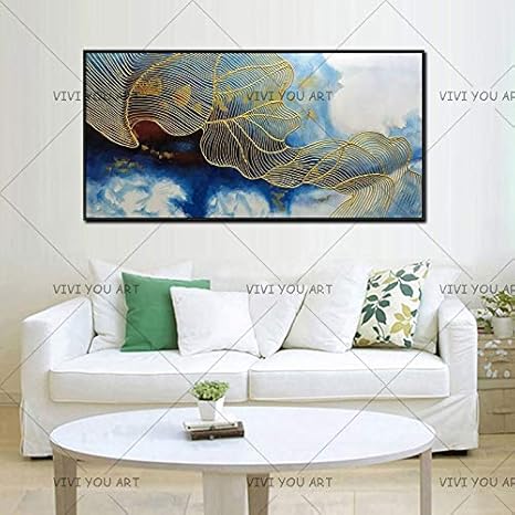 Chasoe Oro Arte Lienzo Pintura Arte De La Pared Imagenes Para Sala