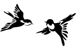 Newclew Love Bird Swallow Dancing Vinyl Arts Wall Decor Decals Stickers