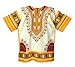 Vipada Handmade Men Dashiki Shirt African Caftan White and Yellow New 3XL