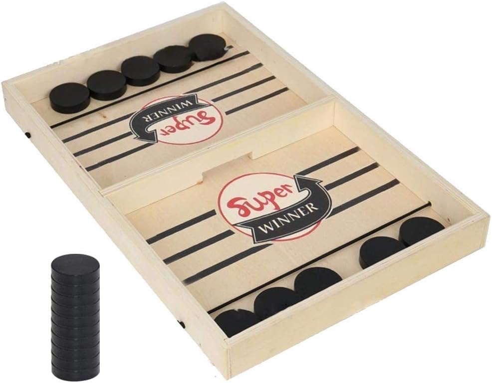wapern Hockey Table Game For Kids Adults, Desktop Hockey Board Game 2 Players Battle Game For Home Family Party（14.37X8.46X1.02inch）