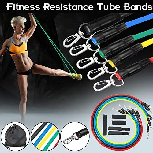 Griffen Turanker Knochelriemen Schutztubes Kuhlendes Handtuch Tragetasche Yoga Home Gyms Workout Camfosy Widerstandsband Set Fitnessbander 5 Ubungsbander Fitness Sport Freizeit