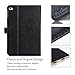 ProCase Cover for iPad mini 4 Case, Leather Stand Folio Case for 2015 iPad mini 4th Generation with Multiple Viewing Angles, auto Sleep/Wake, Document Card Pocket -Black