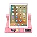 BoriYuan iPad Air 360 Degree Rotating Stand PU Leather Case Protective Flip Folio Detachable Soft Rubber Cover For Apple iPad Air with Card Slot+Screen Protector+Stylus (Pink)