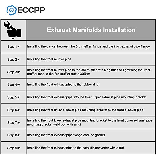 Exhaust Manifold Set Stainless Steel Front Rear ECCPP Automotive Replacement Exhaust Manifolds pipe Fit for Wrangler Grand Cherokee 4.0L