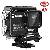 SJCAM SJ6 Legend 4K Wifi Action Camera Dual Screen- 2.0 TouchScreen/ 0.9 Front LCD Screen/ 170 Degree Wide Angel/ Gyro Stabilization/ External Microphone Supported (Black)