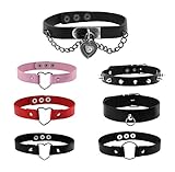 Gothic 90s Grunge Punk Rock Spike Studded PU Leather Collar Choker Necklace