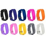 Cute Silicone Replacement Wristband Bracelets Bundle/ Accessory Bands Pack with Watachband Style Buckle for Fitbit Flex Wireless Activity and Sleep Tracker, Free Size