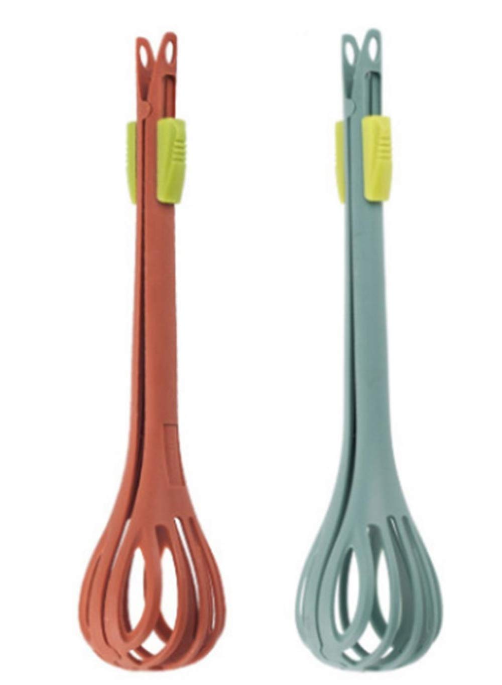 CHSYOO 2 Piece Multifunctional Egg Beater Food Tongs Manual Mixer, Egg Noodle Kitchen Baking Tools, Cyclone Food Tongs, Used for Stirring, Mixing and Cooking