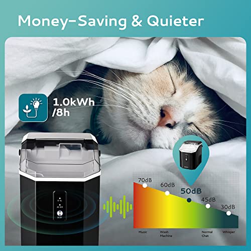 EUHOMY Nugget Ice Maker Countertop with Handle, Ready in 6 Mins, 33lbs