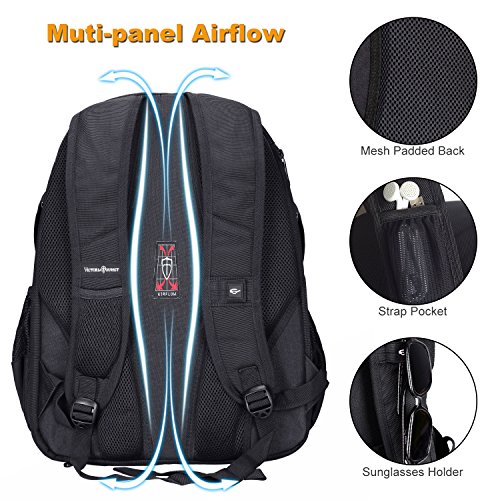 Victoriatourist DSLR Camera Bag Backpack with Laptop Compartment and Raincover Fits 15.6 inch Laptops, Black (Black6022)