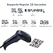 TEEMI 2D QR Barcode Scanner, USB Wired Virtual COM Port Handheld Omnidirectional Scanning, Digital Coupon Screen Code Driver License Scan for Mac OS and Android with OTG Adapter, Window PC, Linux