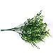 DTOL 2 x Artificial Plants,Plastic Greenery Shrubs UV Resistant Fake Outdoor Plants Plastic Shrubs for Farmhouse Home Garden Wedding Indoor Outside Decor (Green)