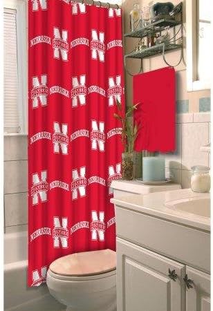NCAA University of Nebraska Decorative Bath Collection - Shower Curtain