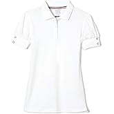 French Toast Girls Puff Sleeve Double Button Polo