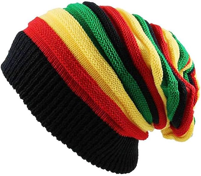 帽子 Slinky cap RW mens Classic Rasta Slinky Beanie, Black/Rasta, One Size at