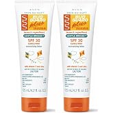 AVON Skin So Soft Bug Guard Plus IR3535 Insect Repellent Moisturizing Lotion, Gentle Breeze SPF 30 Lotion, 2-in-1 Sunscreen &amp; DEET-Free Bug Repellent w/Vitamin E &amp; Aloe, Travel Size 4.2 fl oz, 2 Pack