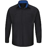 Red Kap Men's Long Sleeve Performance Plus Shop Shirt with Oilblok Technology