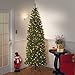 National Tree Company Artificial Pre-Lit Slim Christmas Tree, Green, Kingswood Fir, White Lights, Includes Stand, 7.5 Feet