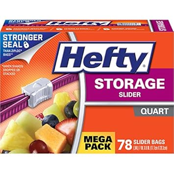 Amazon.com: Hefty Slider bolsas de almacenamiento de ...