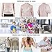 Travel Money Belt for Men Women Waist Wallet Stash Bag RFID Blocking Secure Passport Holder Hidden Under Clothes Waist Pack with 10 RFID Blocking Sleeves Set (Cream)