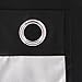 Deconovo Grommet Solid Thermal Insulated Blackout Curains, Black, 52W x 63L Inch