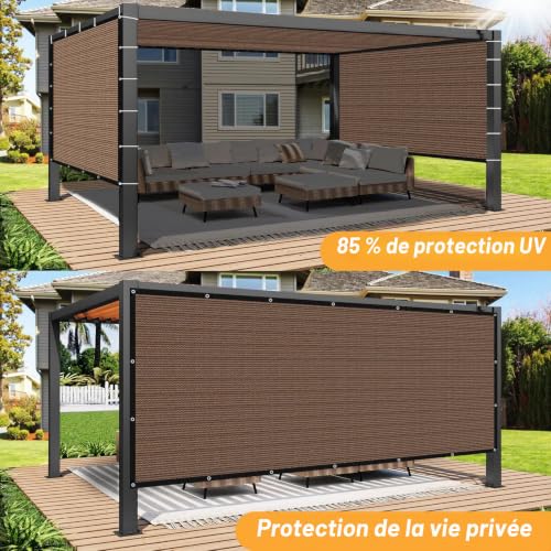 Outdoor shading net, sun protection net, 85% UV, breathable shade fabric with border, with eyelets, shade for wind cover, sand, garden, pergola, terrace, pet house.