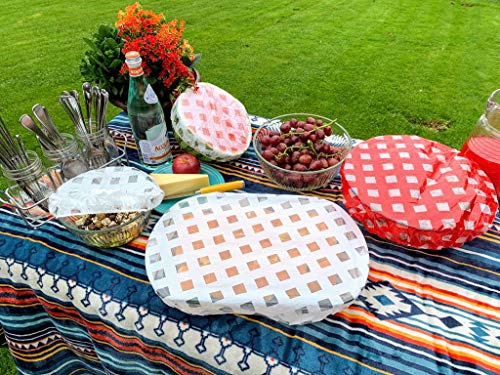 image for ValenzFive Set of 100 Reusable Elastic Food Bowl Covers Keeps Food and