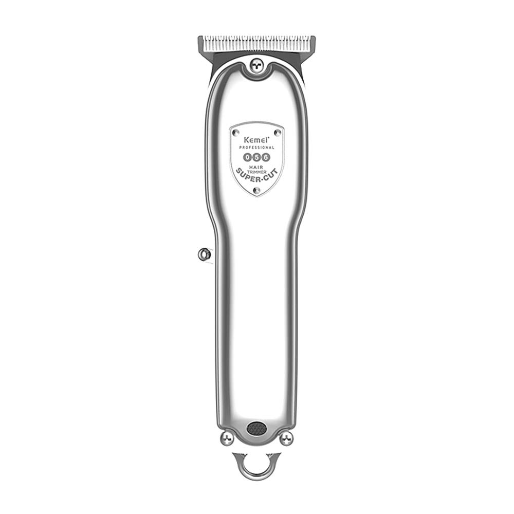 kemei Mens Metal Clipper Cordless Hair Clippers,Mini Razor Electric Professional Tiny Beard Trimmer Grooming Shaving Machine Self Hair Cutting Haircut Trimmers Cutter，Silver