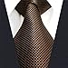 SHLAX&WING Ties for Men Solid Color Brown Chocolate Necktie Silk 57.5 inches