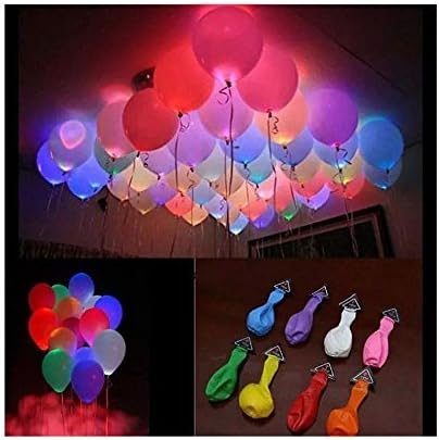 A2Z SHOPMART LED Light Balloons, Pack of 15 (Mixed colors)
