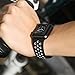 OULUOQI Watch Band 42mm, Soft Silicone Replacement Band for Watch Series 3, Series 2, Series 1, Sport , Edition, S/M Size ( Black/Gray )