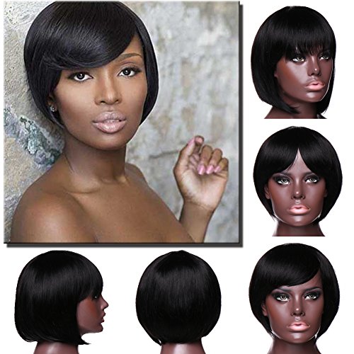 Brazilian human hair bob wigs for black women 130% dens…