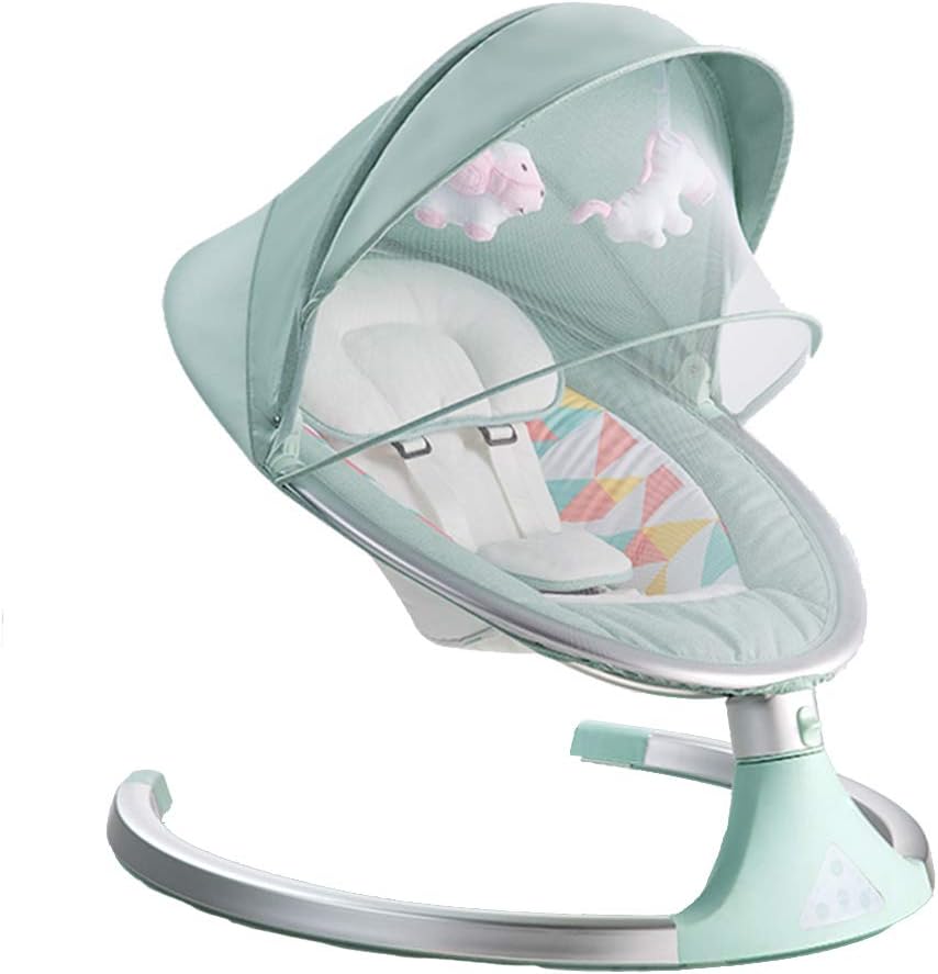 Rocking chair Health UK Baby, Shake Adjustment No Noise Timing Electric Sleep Remote Control Recliner (color : GREEN)