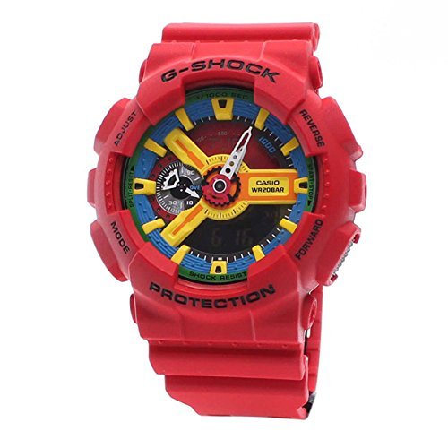 g shock red and blue