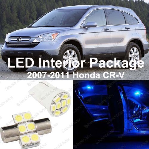 Splendid Autos Ultra BLUE LED Honda CR-V Interior Package Deal 2007-2011 (5 Pieces)