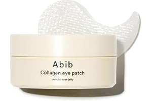 Abib Collagen Eye Patch Jericho Rose Jelly 60 Patches, Korean Under Eye Patches for Puffy Eyes and Dark Circles, Anti-Wrinkle, Collagen, Caffeine, Niacinamide, Ceramide, Antioxidant, Skin Care