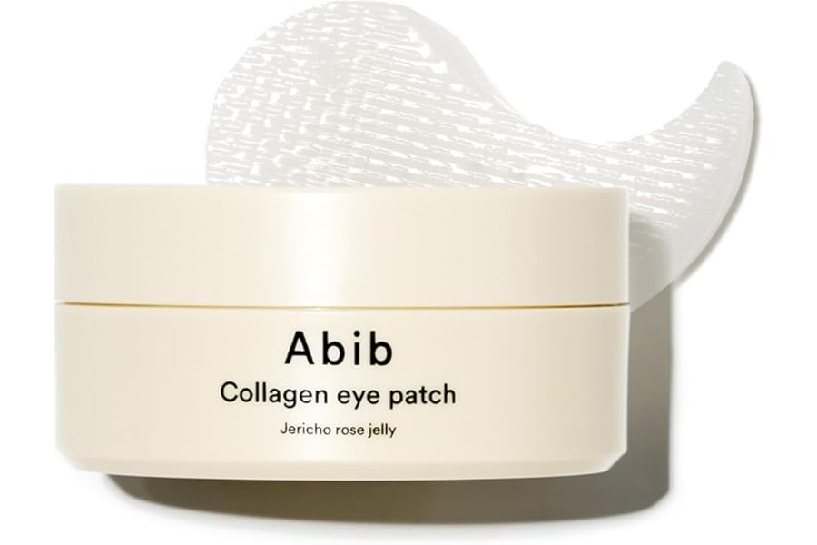 Abib Collagen Eye Patch Jericho Rose Jelly 60 Patches, Korean Under Eye Patches for Puffy Eyes and Dark Circles, Anti-Wrinkle, Collagen, Caffeine, Niacinamide, Ceramide, Antioxidant, Skin Care