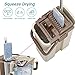 oshang Flat Squeeze Mop and Bucket - Hand-Free Wringing Floor Cleaning Mop - 4 Pieces Washable & Reusable Microfiber Mop Clothes/Pads Included - Wet or Dry Usage on Hardwood, Laminate, Tile