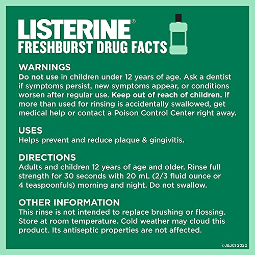 Listerine Antiseptic Mouthwash, Fresh Burst 250 mL (Pack of 3) Pricepulse