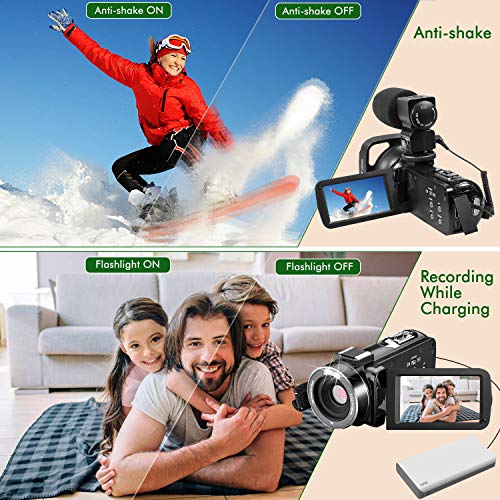 image for Welcam Video Camera with Microphone Vlogging Camera Digital Camcorder 